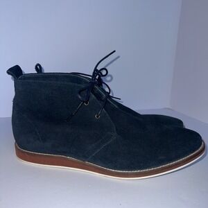 Banana Republic Men's Avery Lace Up Boots - Size 9.5 M Black Suede/ Great Cond.